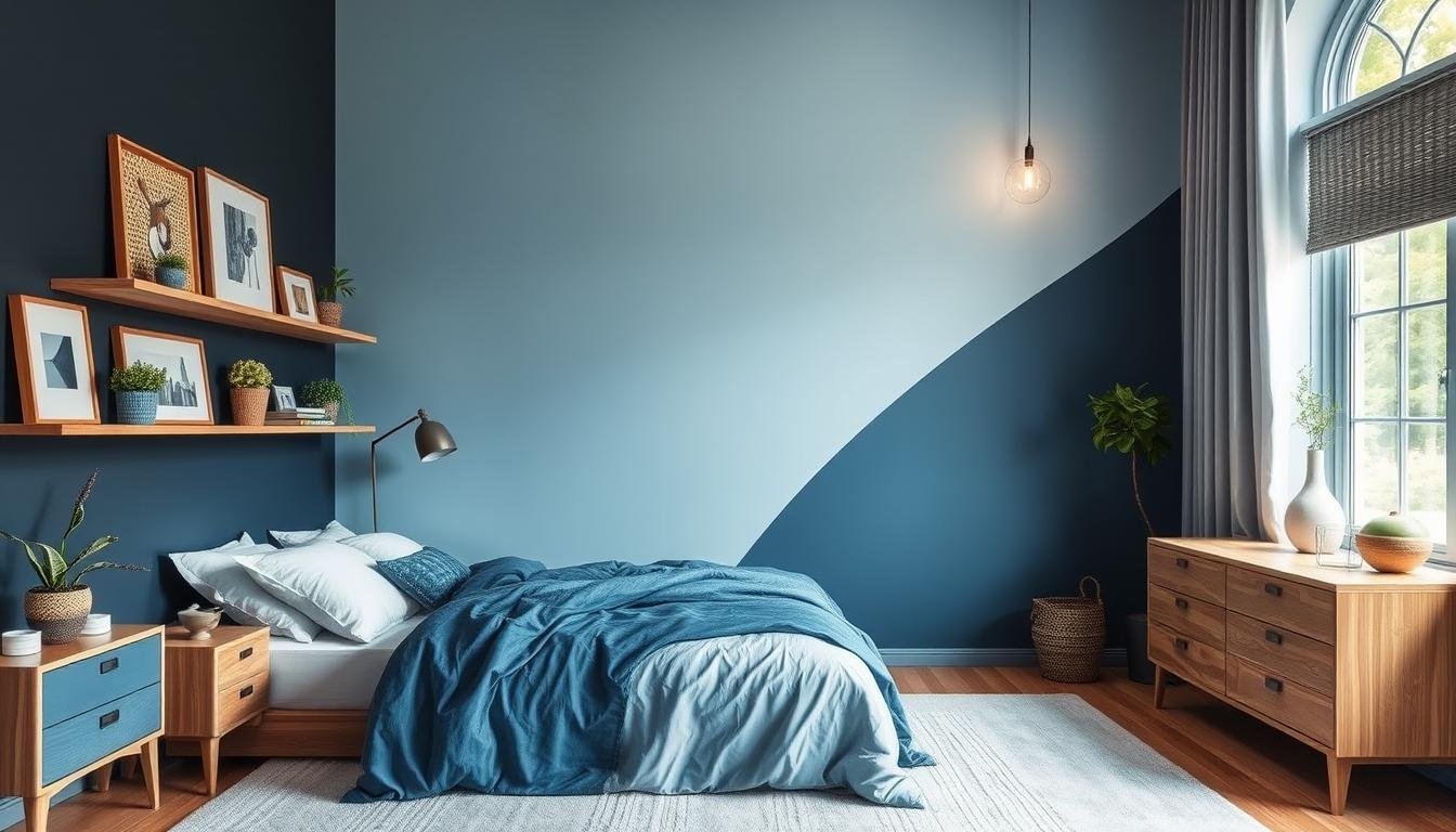 Blue Accent Wall Design