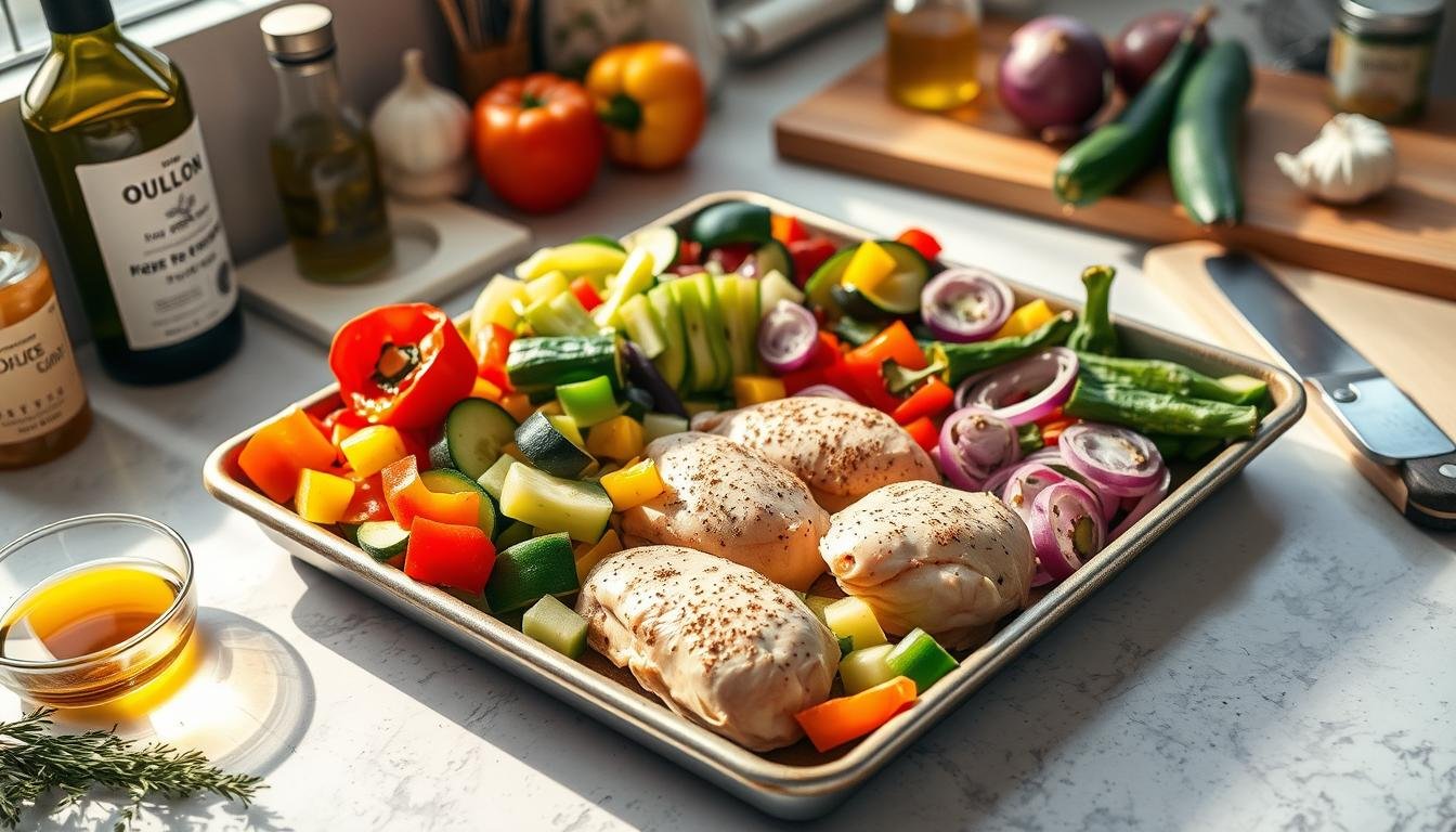 Budget Sheet Pan Dinner Preparation