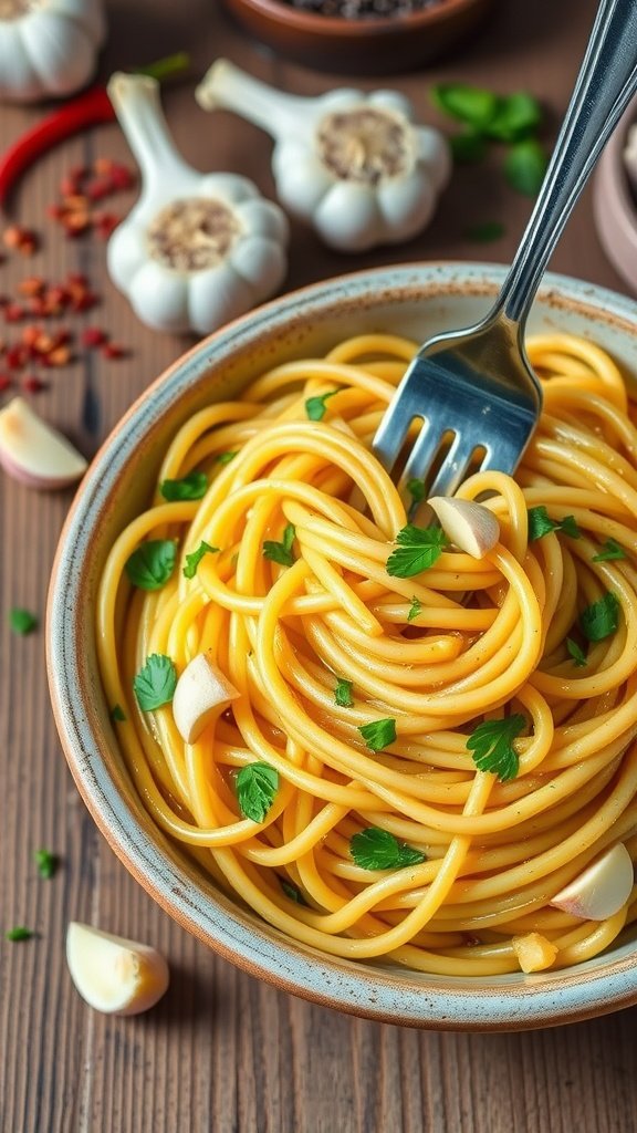 Simple Vegan Spaghetti Aglio e Olio Recipe